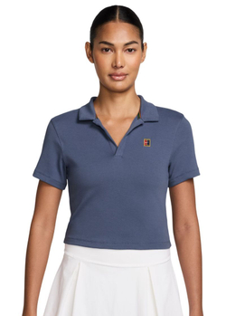 Женское теннисное поло Nike Court Heritage Tennis - diffused blue