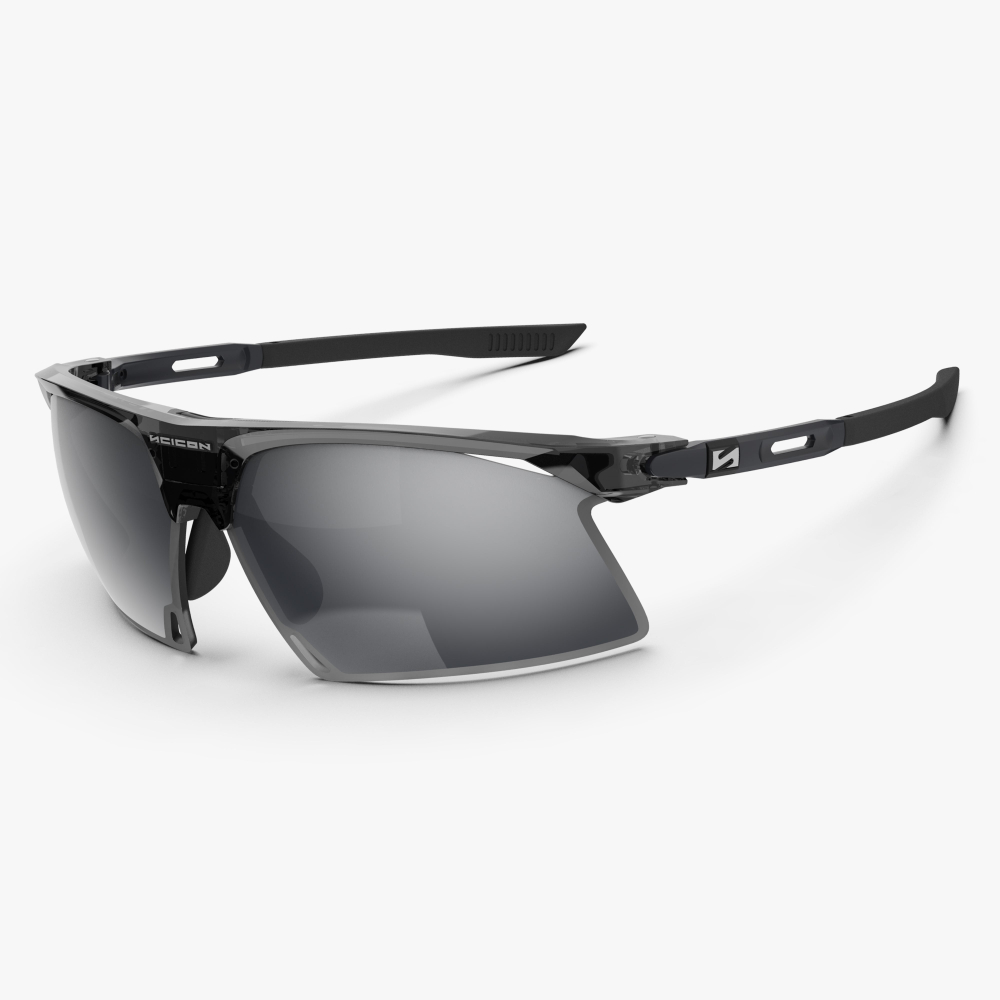 Спортивные очки c диоптриями Scicon Aerobeam Titanium Sunglasses Black Crystal Multi Mirror Silver + Pink