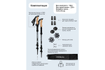Палки для треккинга RoadLike Carbon Черный