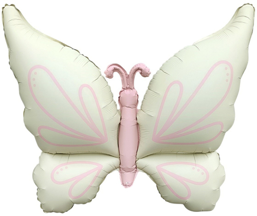 К Фигура, Бабочка нежная, Сатин, Кремовый, 37''/94 см