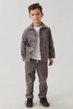 Детский жакет из серого вельвета