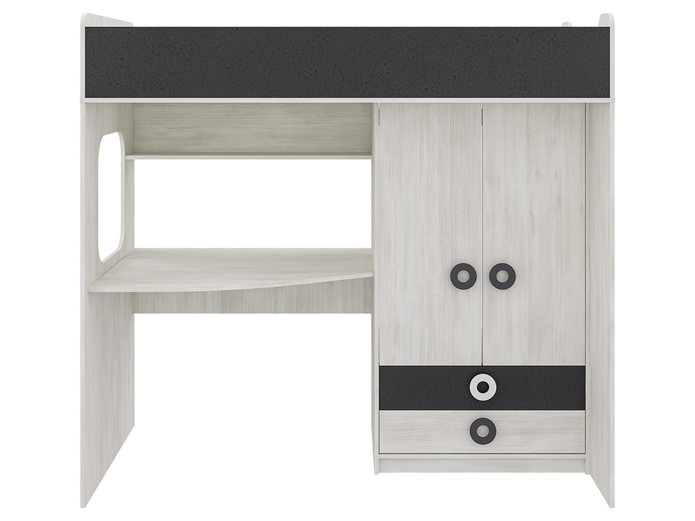 Кровать Адель,1720х1832х850 Свет.дерево/Графит