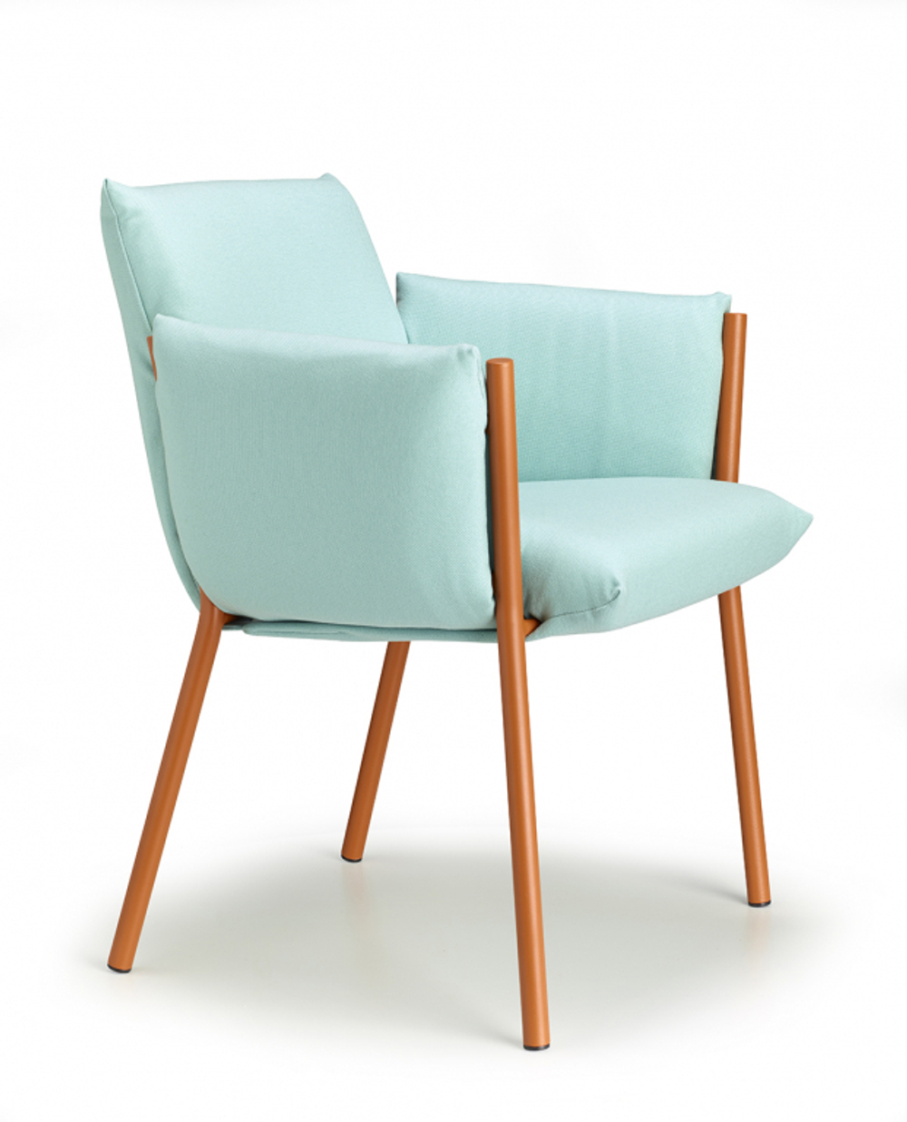 Кресло металлическое c подушками Scab Design Brezza, терракотовый, бирюзовый