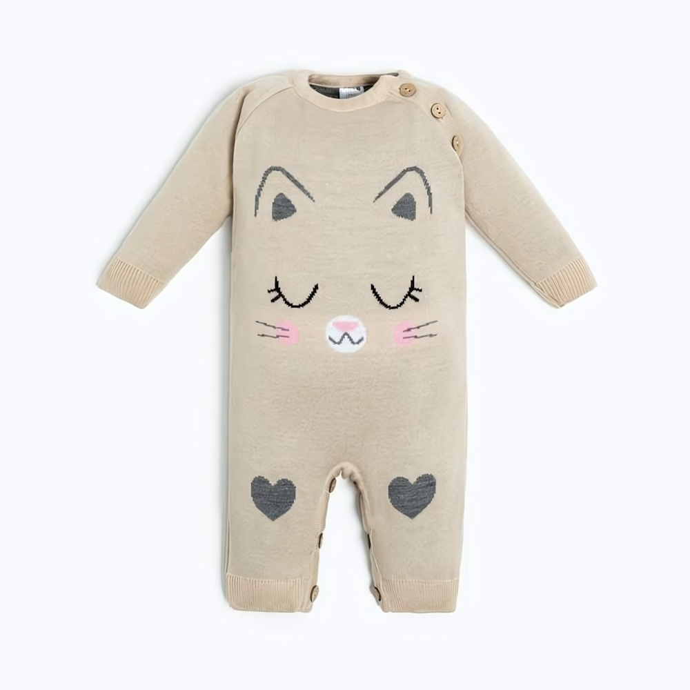 Комбинезон вяз. "Котик" рост 74-80 см (Крошка Я)