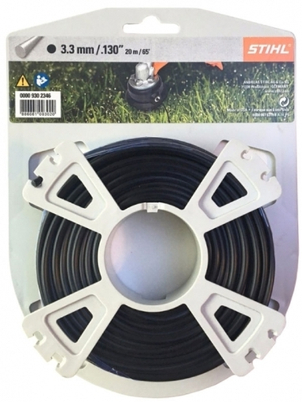 струна триммерная кр. сечения  3,3 мм х 24 м