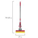 Швабра самоотжимная, роликовый двойной отжим, насадка PVA 27 см, телескопический черенок 125 см, LAIMA, 603597