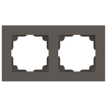 Рамка для розеток и выключателей Intro Accent 6-502-09 на 2 поста, СУ, титан