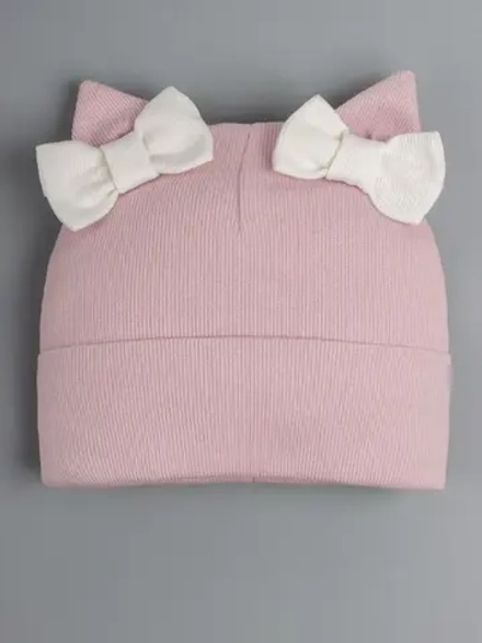 Шапка для девочки осенняя с ушками