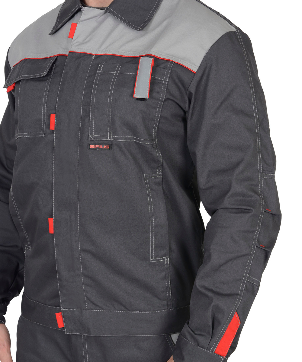 Костюм ФАВОРИТ куртка, п/к т.серый со св.серым