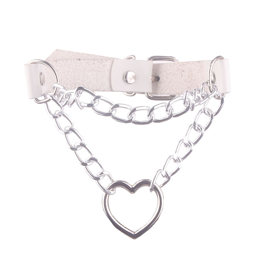 Чокер с сердцем на цепочке