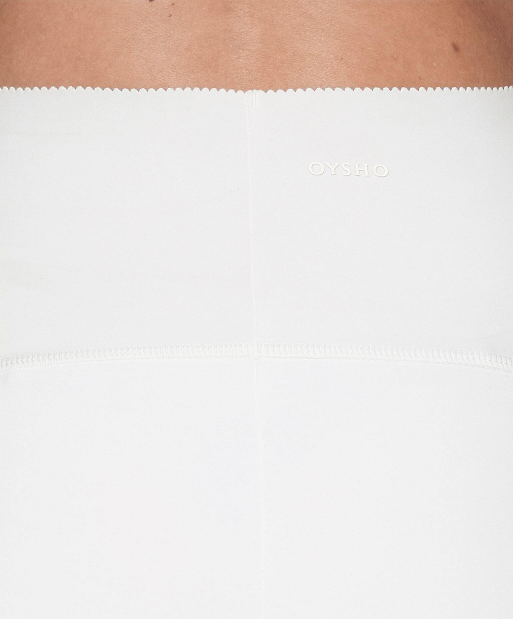 OYSHO Компрессионные легинсы Compressive Basic до щиколотки, длина 65 см, белый