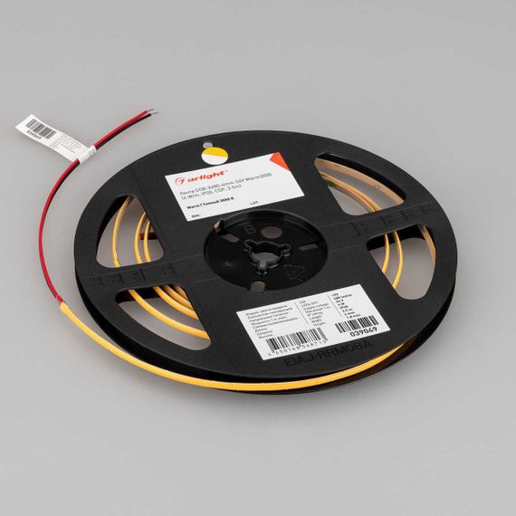Светодиодная лента Arlight 4W/m 480LED/m CSP теплый белый 3,5M COB-X480-4mm 24V Warm3000 039049