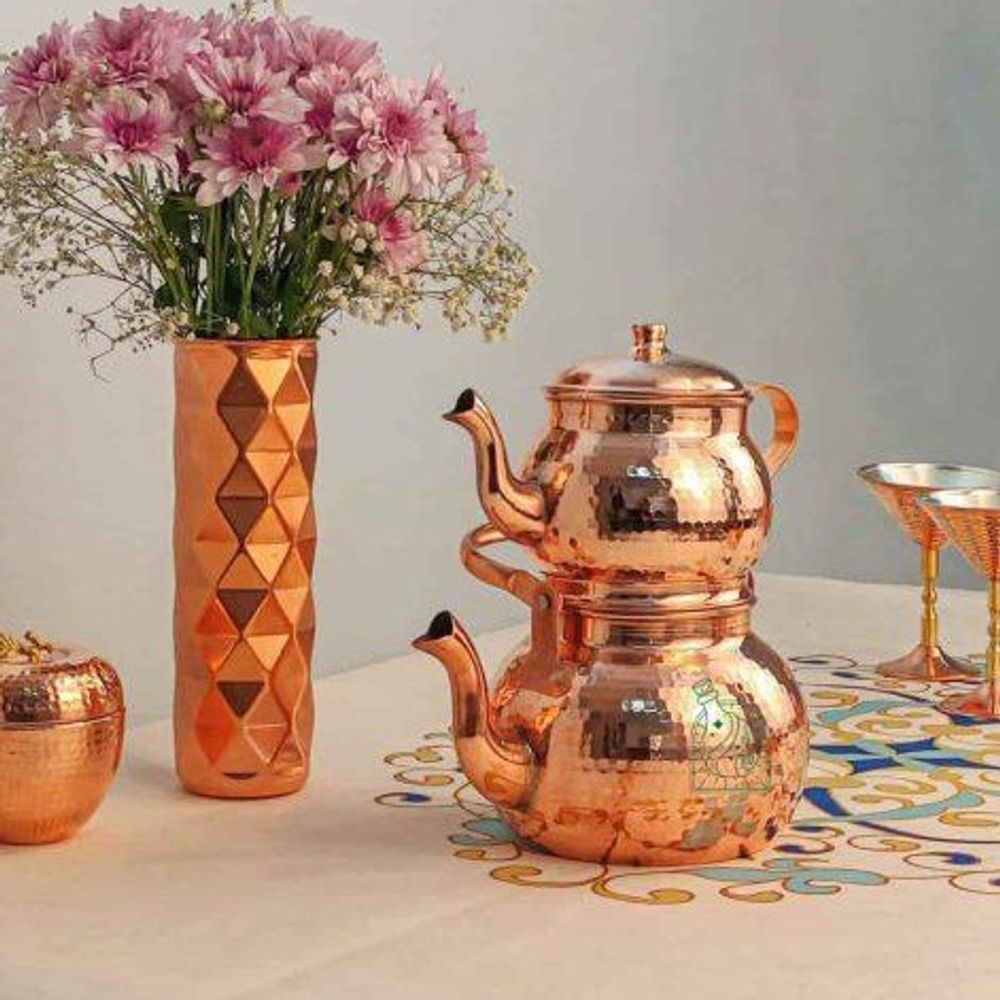 Медный двойной чайник ручной работы Exirmes 30220364 Иран