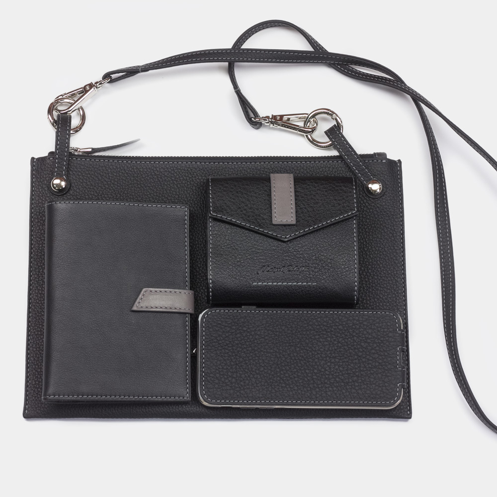 Женская сумка Julie Easy из натуральной кожи теленка черного цвета