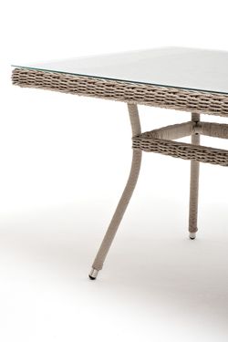 "Латте" плетеный стол из искусственного ротанга 200х90см, цвет бежевый