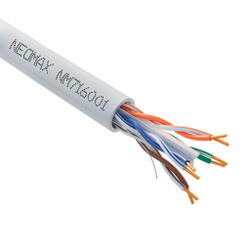 Витая пара Кабель NEOMAX [NM716001] U / UTP cat.6 4x2x0.57, 23 AWG, Медь, внутренний, PVC, 305м, серый; Fluke Tested