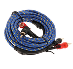 Межблочный кабель RCA 2x2 (5.0м) в оплетке угловой Master SoundStar