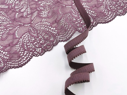 Отделочная резинка с фестонами, 12 мм, крокус, (Арт: OTR635/12A-1071), м