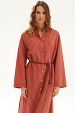 51745 Платье женское (терракотовый полоска)