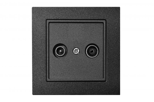 Розетка Телевизионная и Радио Оконечная (TV+R) Серебро LIREGUS EPSILON