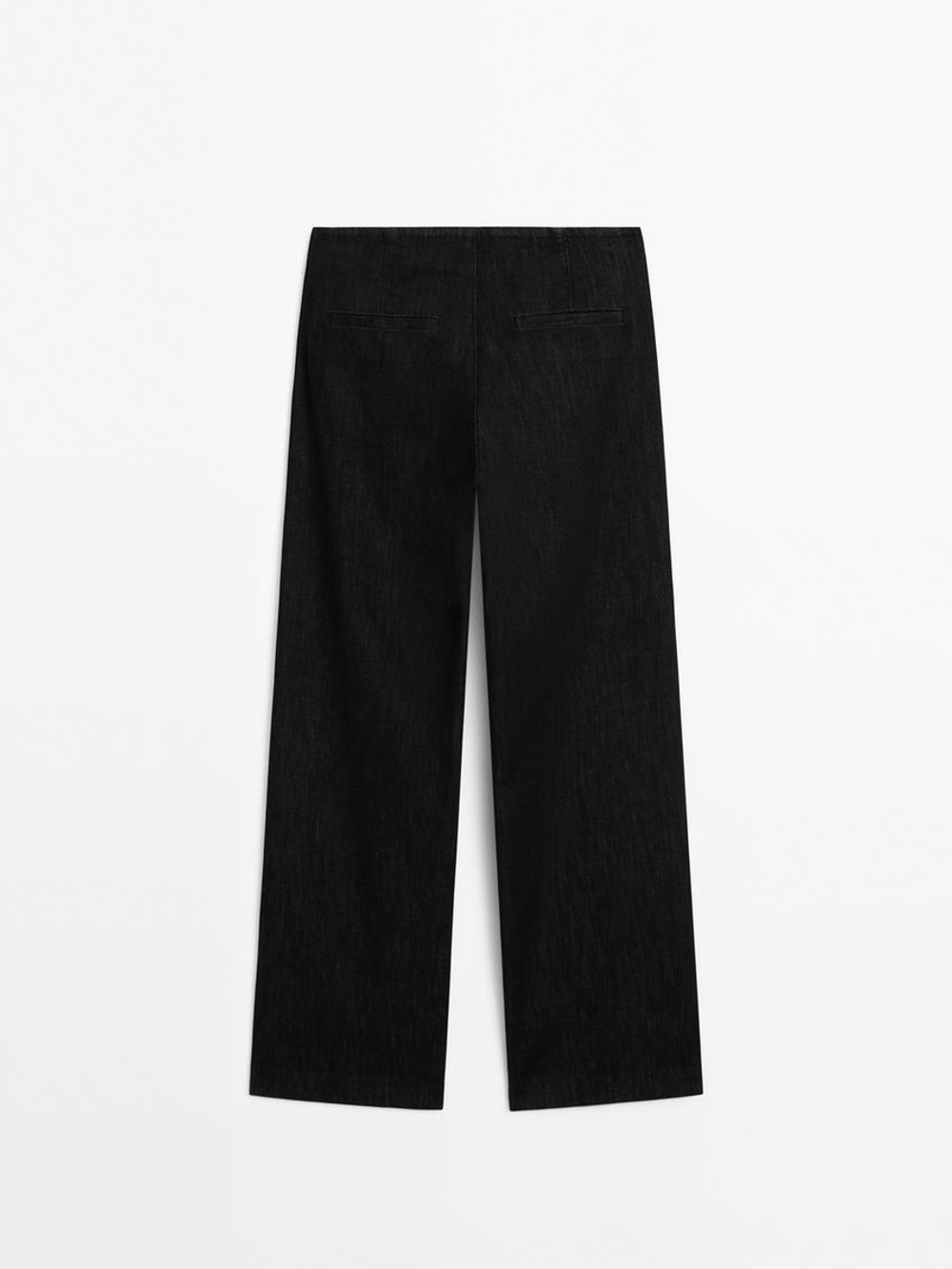 Massimo Dutti Джинсы комфортного прямого кроя со средней посадкой, темно-серый