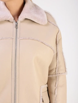 Дубленка зимняя натуральная оверсайз больших размеров