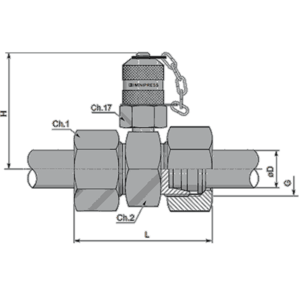 КТ 16x2 - DKO-L 30x2 22 (T-образная, металл., корпус)