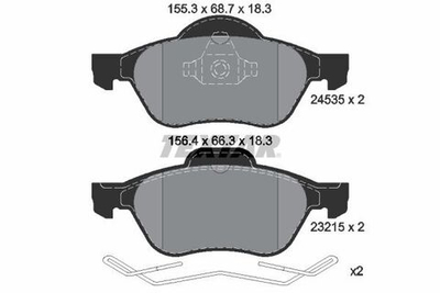 TEXTAR - 2453501-TET - Brake Pad Set, disc brake