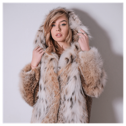 Шуба из меха рыси «Золотое Сияние»