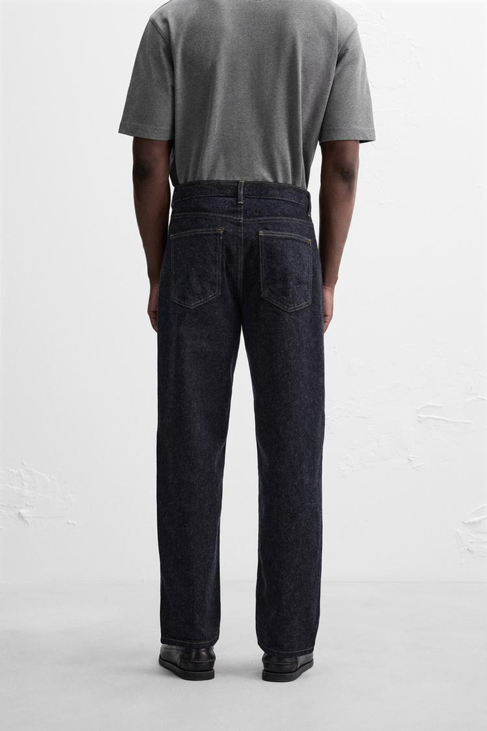 ZARA ДЖИНСЫ STRAIGHT-LEG ИЗ ВОРСИСТОЙ ТКАНИ, СИНИЙ