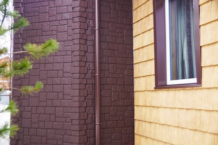 Фасадная панель Grand Line Крупный камень Стандарт Коричневая 0,39м2