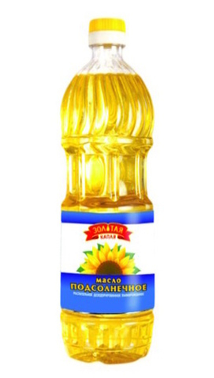 Масло подсолнечное рафинированное "Золотая капля" 850мл Минский МЗ