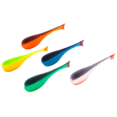 Рыбка поролоновая Helios HSN-120-MIX 120мм 5шт Не оснащенная под офсет