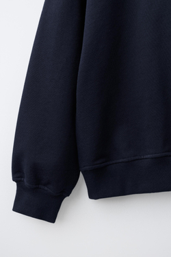 ZARA ТОЛСТОВКА С ДВОЙНЫМ ВОРОТНИКОМ, МОРСКОЙ ТЕМНО-СИНИЙ