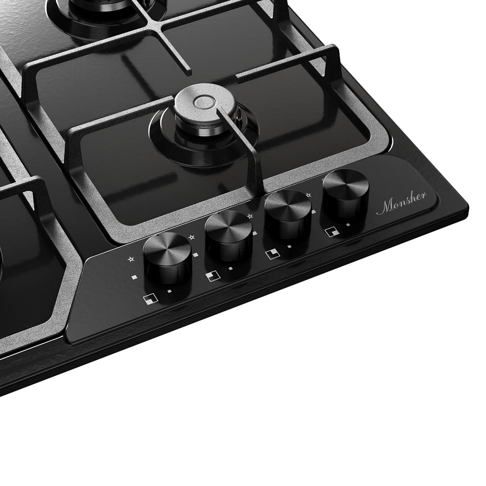 Встраиваемая газовая варочная панель Monsher MSG 63 Noir