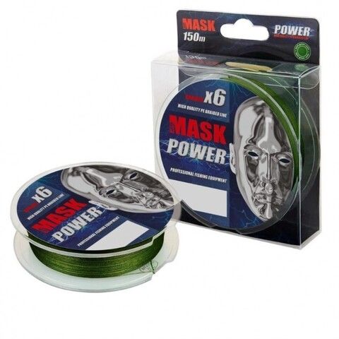 Шнур плетеный Akkoi Mask Pover X6 0,10мм 150м Dark Green MP6DG/150-0,10