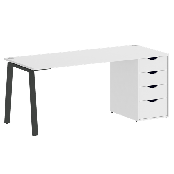 Home Office Стол письменный VR.SP-3-178.4.A Белый Бриллиант/Металл Антрацит 1780*720*750
