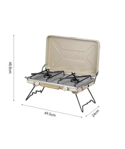 Плита газовая двойная Naturehike 2,5 кВт, бежевая