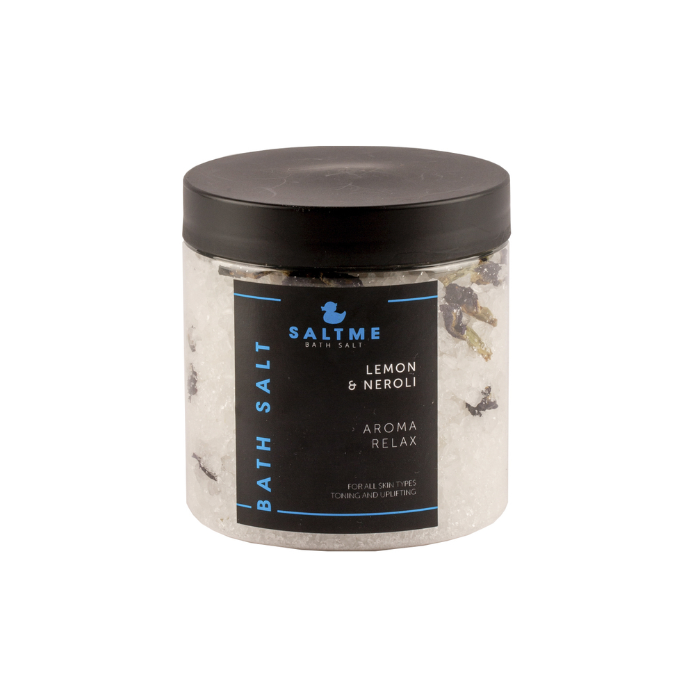 SALTME Соль для ванны с натуральным эфирным маслом Лимон & нероли, 600 г/Подарочная соль для ванны/с магнием