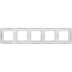 Рамка для розеток и выключателей ЭРА Серия 12 12-5005-16 на 5 постов, титан