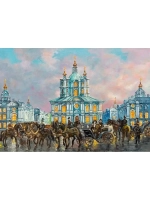Картина маслом Смольный ретро Васильев В.В