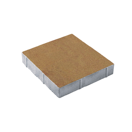 Тротуарная плитка КВАДРАТ 400х400 мм - Листопад гладкий Сахара