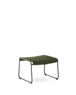 Скамейка для ног Maurina из оцинкованной стали зелёного цвета и зелёного шнура 58 x 52,5 см
