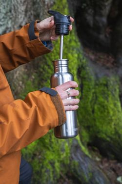 Бутылка Klean Kanteen Classic Narrow Flip Sport 18oz (532 мл) Brushed Stainless