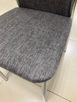 Стул Прага каркас хром рогожка серая