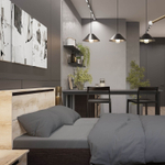 Кровать двойная (1,6х2,0) "Берген" серия 3