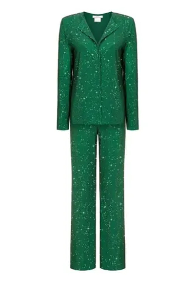 Костюм брючный кристальный изумруд