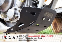 Skid Plate for Honda CRF250L-M (2012-2020). Aluminium, 4mm. V3.4 Red