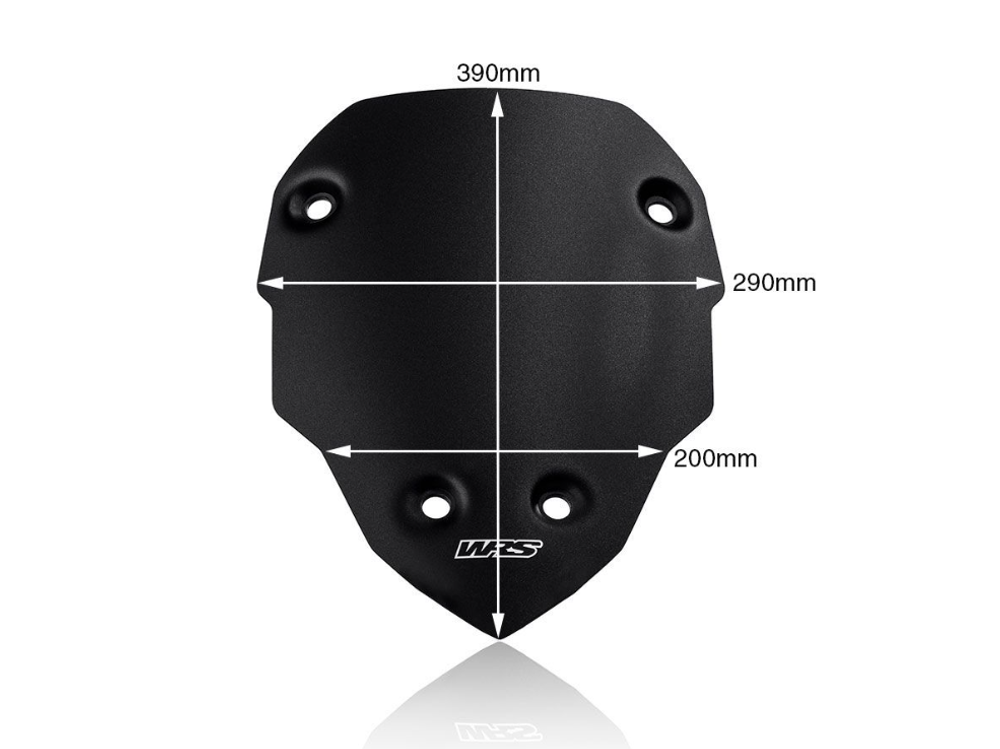 WRS Ветровое стекло Ducati Multistrada V4 матовый черный DU018NO
