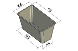 Форма для выпечки хлеба 190х105х105 мм